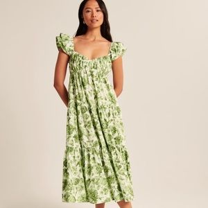 Abercrombie Ruffle-sleeve Midmaxi Dress